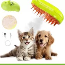 Yeni Nesil Şarjlı Buharlı Kedi & Köpek Tarağı Ultra Yumuşak Silikon Tüy Toplayıcı Yıkama Fırçası